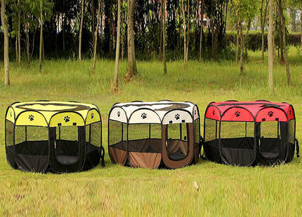 Corral de tela plegable para mascotas