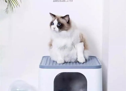 Baño cerrado para gato con bandeja extraíble y pala
