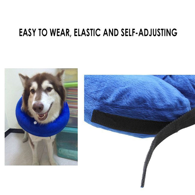 Collar isabelino de tela inflable para perro o gato
