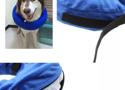 Collar isabelino de tela inflable para perro o gato