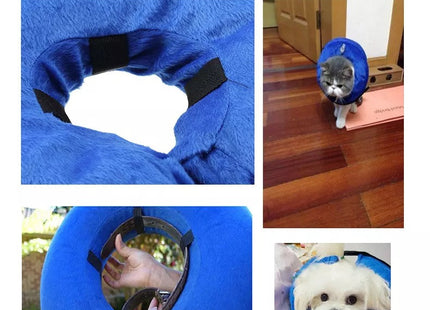Collar isabelino de tela inflable para perro o gato