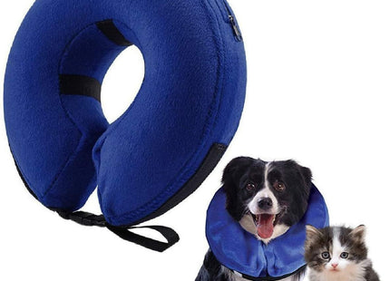 Collar isabelino de tela inflable para perro o gato