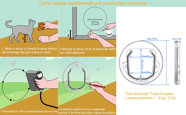 Puerta Para Ingreso/salida De Mascotas