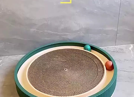 Juguete Rascador Redondo Y Pelotas Para Gato