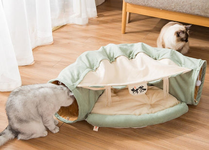 Juguete Túnel Y Casa Para Gato 2 en 1