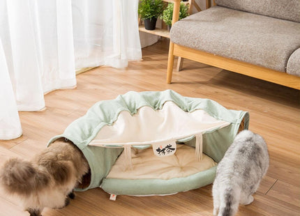 Juguete Túnel Y Casa Para Gato 2 en 1