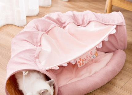 Juguete Túnel Y Casa Para Gato 2 en 1