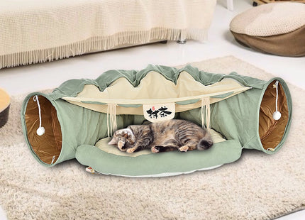 Juguete Túnel Y Casa Para Gato 2 en 1