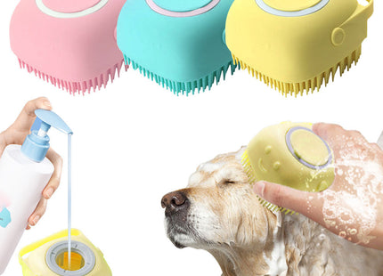 Cepillo De Silicona Para Baño De Mascotas