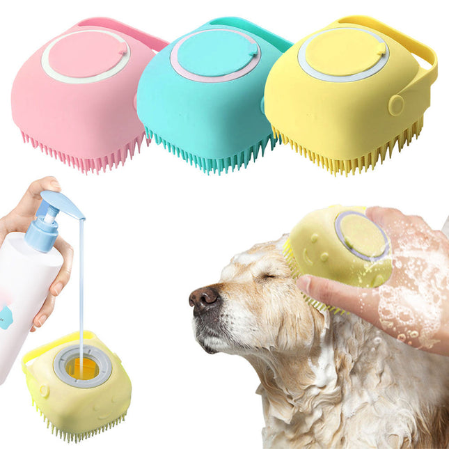 Cepillo De Silicona Para Baño De Mascotas