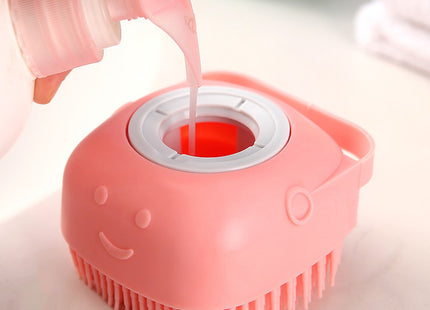 Cepillo De Silicona Para Baño De Mascotas