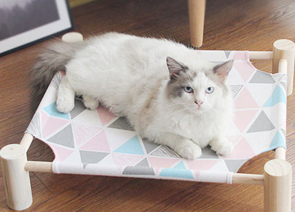 Cama Elevada De Madera Para Mascotas