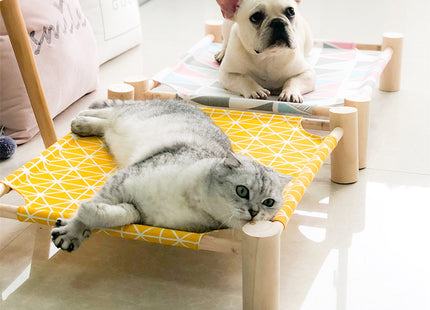Cama Elevada De Madera Para Mascotas