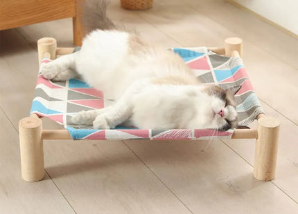 Cama Elevada De Madera Para Mascotas