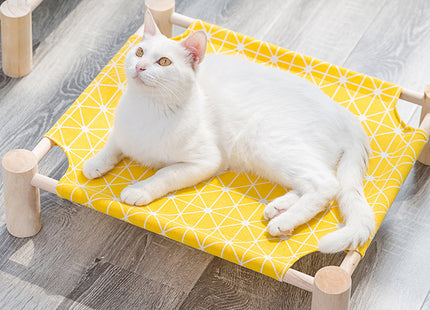 Cama Elevada De Madera Para Mascotas