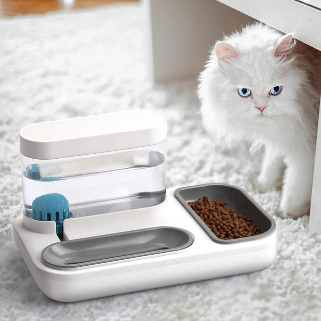 Plato Comedero Con Dispensador De Agua