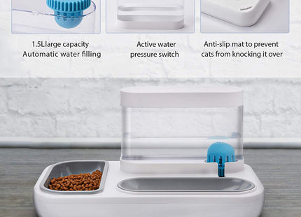 Plato Comedero Con Dispensador De Agua