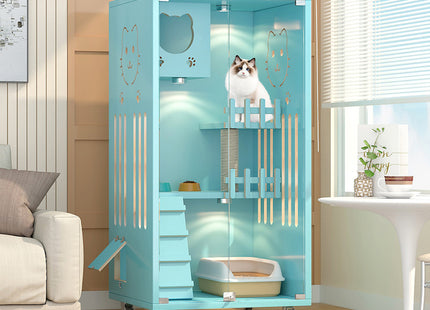Casa De Lujo De Madera Para Gatos