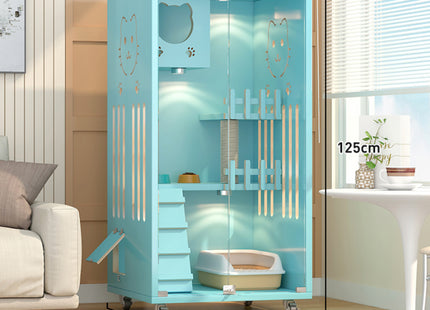 Casa De Lujo De Madera Para Gatos