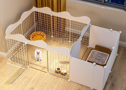 Corral De Metal Con Puerta Para Mascotas