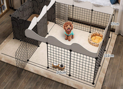 Corral De Metal Con Puerta Para Mascotas