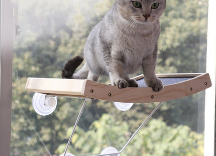 Cama Aérea De Madera Y Sisal Para Gatos