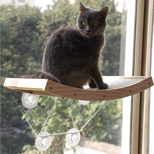 Cama Aérea De Madera Y Sisal Para Gatos