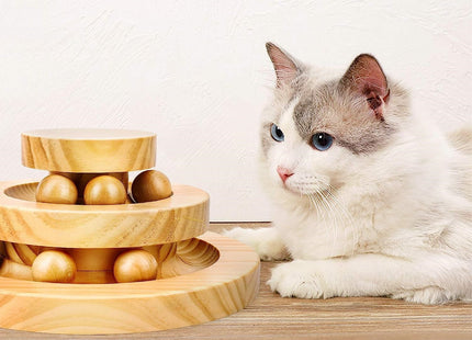 Juguete Interactivo De Madera Para Gatos