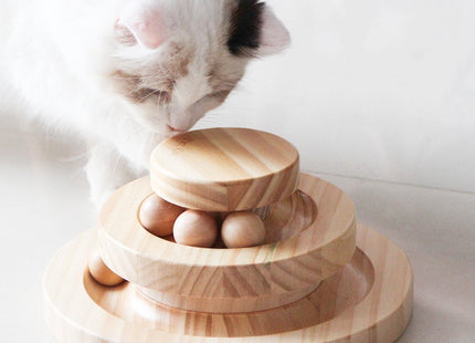 Juguete Interactivo De Madera Para Gatos