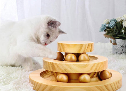 Juguete Interactivo De Madera Para Gatos