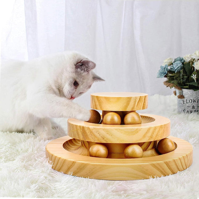 Juguete Interactivo De Madera Para Gatos