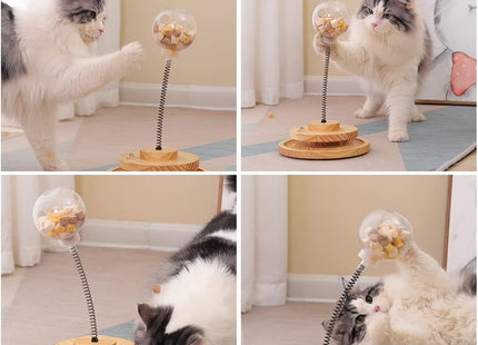Juguete Para Gato Con Resorte Y Dispensador