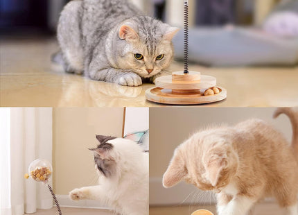 Juguete Para Gato Con Resorte Y Dispensador