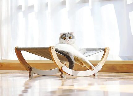 Cama De Madera Elevada Para Gatos
