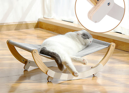 Cama De Madera Elevada Para Gatos