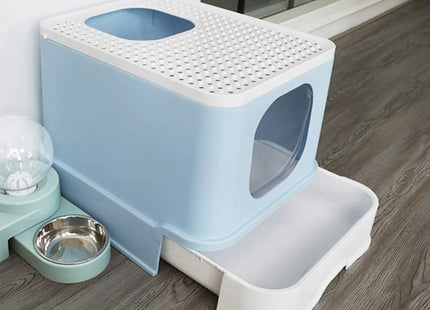 Baño cerrado para gato con bandeja extraíble y pala