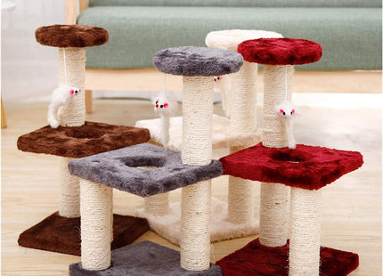 Rascador De Madera Y Sisal - 3 Niveles