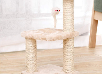 Rascador De Madera Y Sisal - 3 Niveles