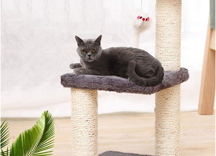 Rascador De Madera Y Sisal - 3 Niveles