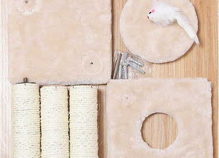 Rascador De Madera Y Sisal - 3 Niveles