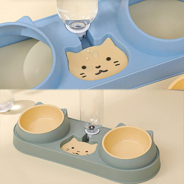 Plato Doble + Dispensador De Agua