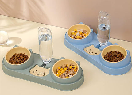 Plato Doble + Dispensador De Agua