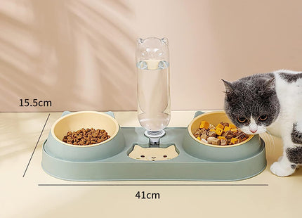 Plato Doble + Dispensador De Agua