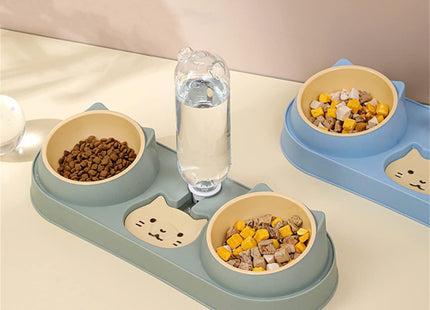 Plato Doble + Dispensador De Agua
