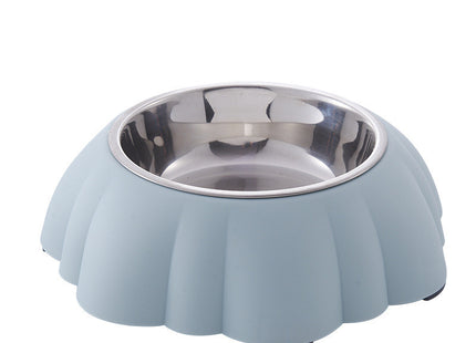 Plato Acero y Plástico 21.5 Cm Para Mascotas
