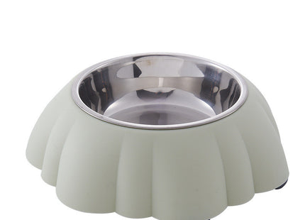 Plato Acero y Plástico 21.5 Cm Para Mascotas