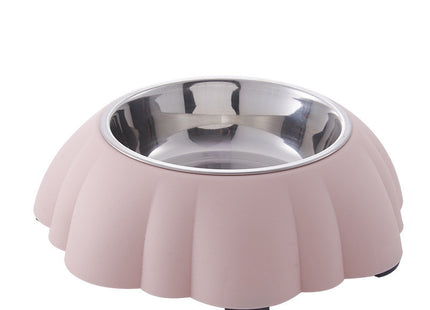 Plato Acero y Plástico 21.5 Cm Para Mascotas