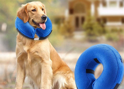 Collar isabelino de tela inflable para perro o gato