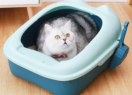 Baño Bandeja Para Gato Grande Semi Cerrado Incluye Pala Sanitaria