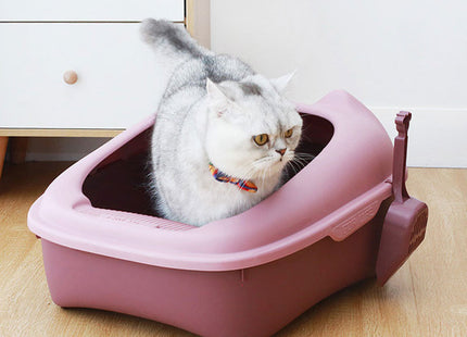 Baño Bandeja Para Gato Grande Semi Cerrado Incluye Pala Sanitaria
